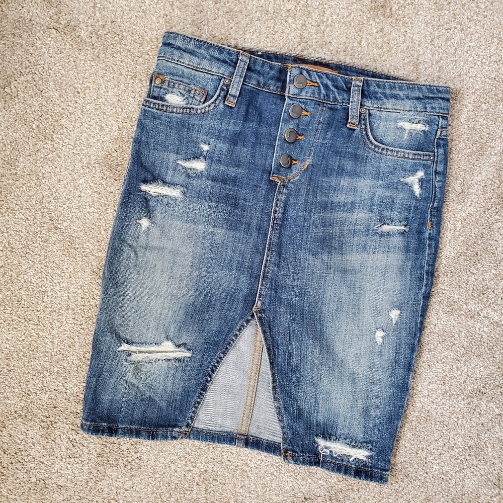 Joe's Jeans distressed denim skirt